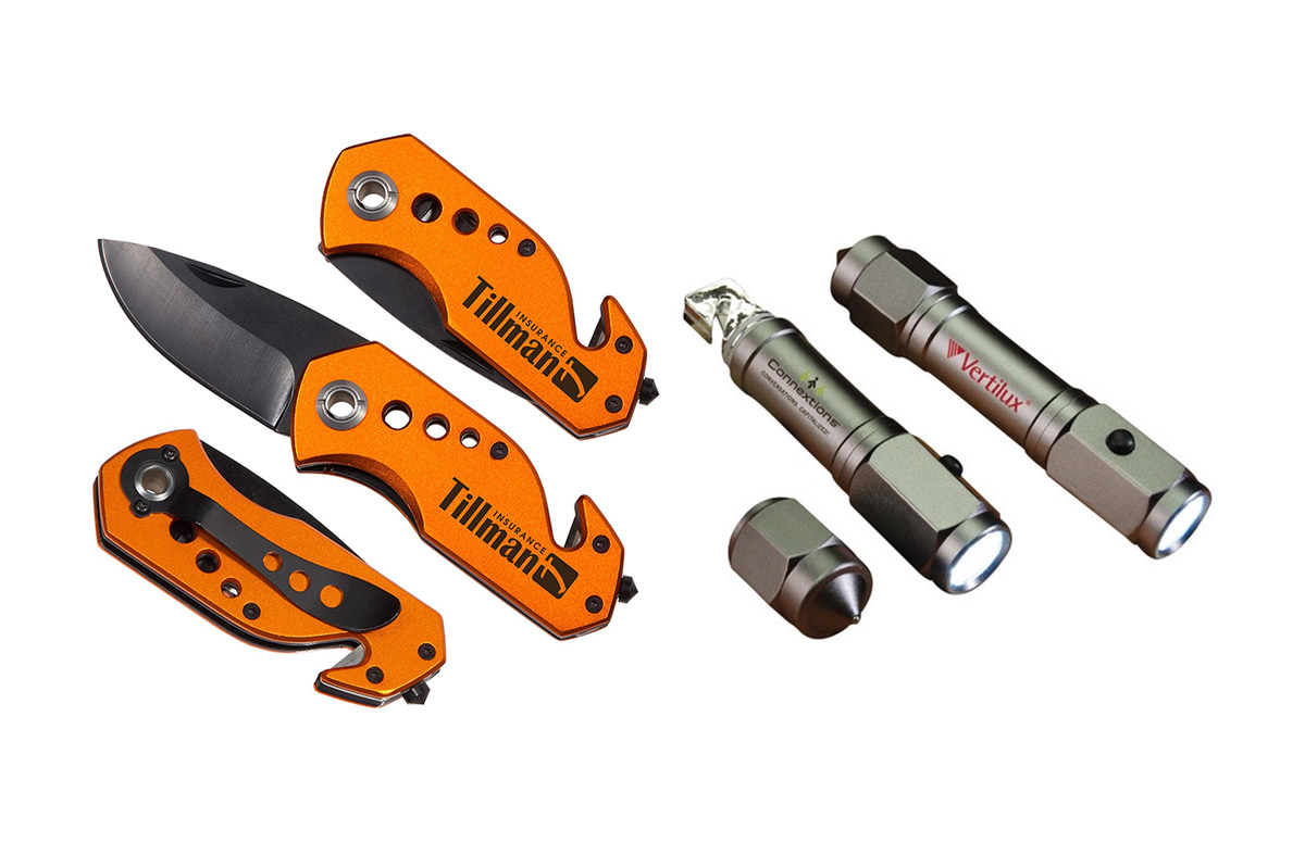 16 Reasons Promotional Products are Crucial for any Business - How about putting your brand on promotional products like tactical flashlights and tactical pocket knives?