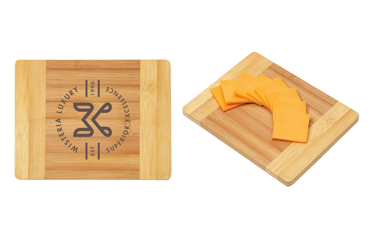 How about using these branded promotional cutting boards when offering sample of the latest food craze?